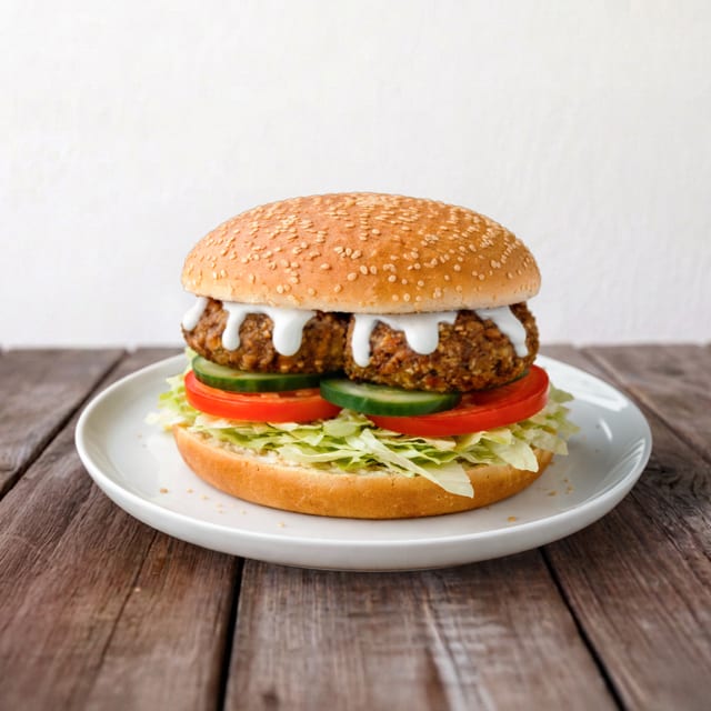 Vegan Falafel (3 pcs) Burger:.