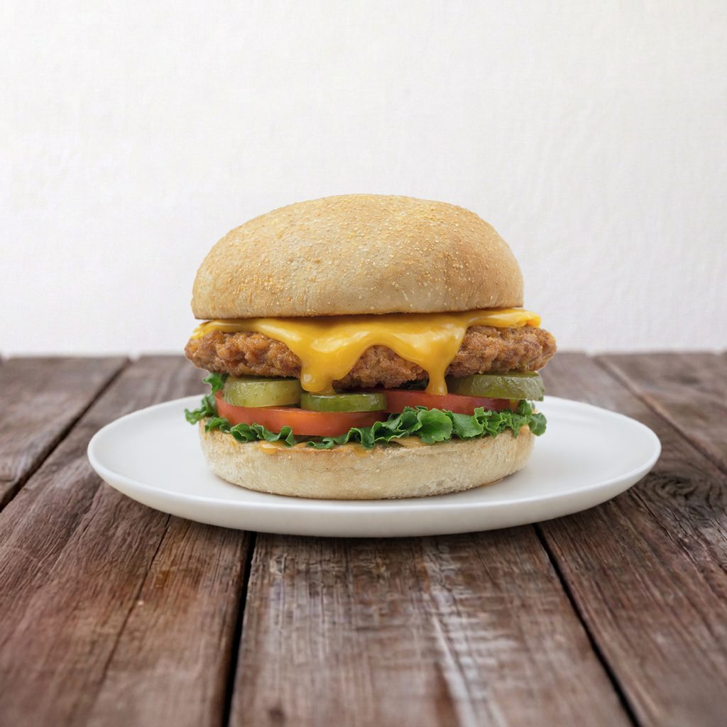 Crispy Chicken Burger:.