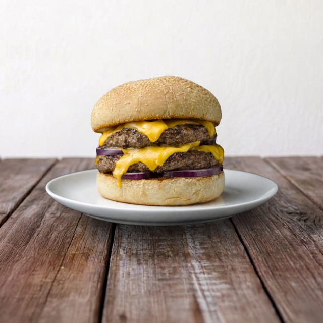 Double Cheese Burger:.