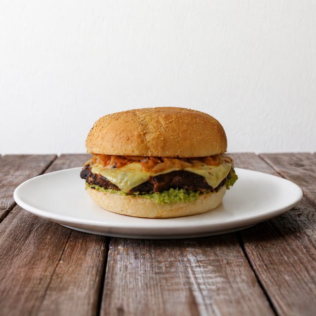 Vegan Spicy Black Bean Burger:.