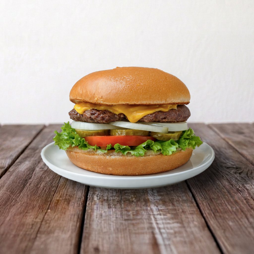 Spicy American Classic Burger:.