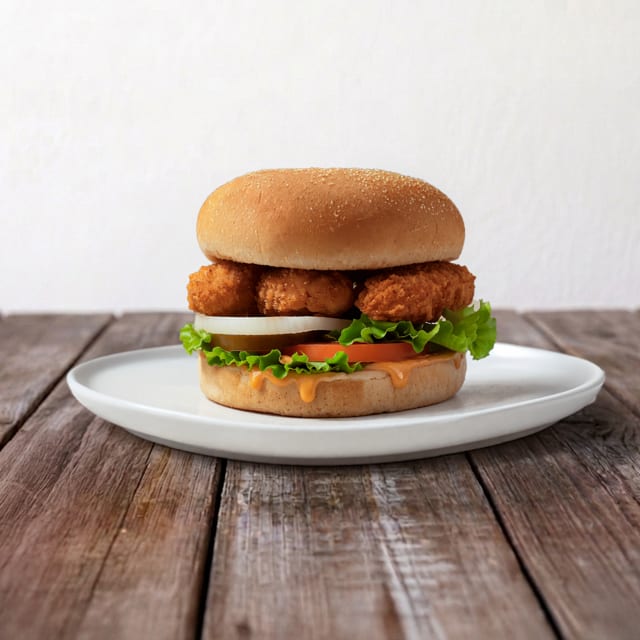 Vegan Crispy Chicken (3 pcs) Burger:.