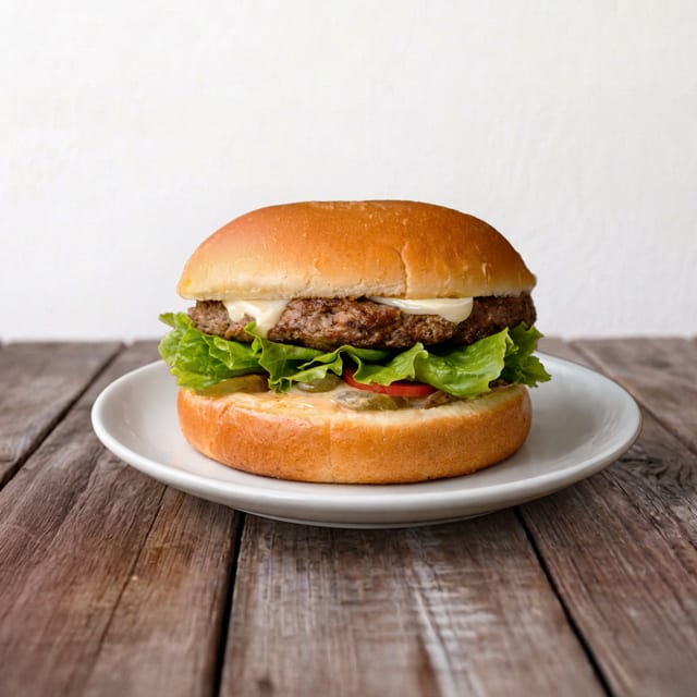 Vegan Fiery Burger:.